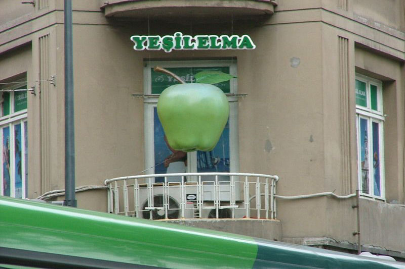 strafor Yeşil Elma Maketi